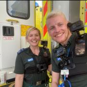 Hannah Foggett and Gus McCullough on the new series of Inside the Ambulance.