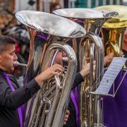 Brass players performing for Wantage Silver Band. Picture: Howard Hill