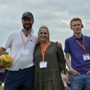 Football club chairman Richard Eltham with event organisers Laura Lynch and Jake Ramshaw (Picture: David Willerton)