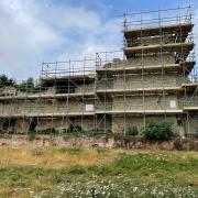 Work has begun on the historic castle in Wallingford. Picture by Chichester Stoneworks