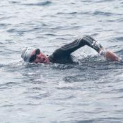 SWIMMER: Nigel Downing becomes oldest Brit at 71 to swim the Strait of Bonifacío. Picture by Neda El Mon/Nigel Downing