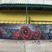 MURAL: Football club marks Remembrance Day with new pitch-side mural. Picture by Abingdon Abbotts FC.