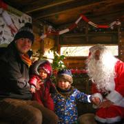 SANTA: Father Christmas visits Oxfordshire nature reserve. Picture by Charlotte Howe