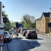 LIGHTS: Temporary traffic lights on Abingdon Bridge have cost almost £87k. Picture by Newsquest