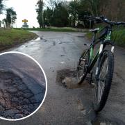 Potholes in Didcot. Pictures by Tim Masters