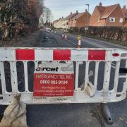 The roadworks. Picture by Jane Hanna OBE