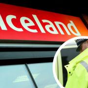 The shoplifter was caught stealing from the shelves of the Iceland store in Market Place, Didcot