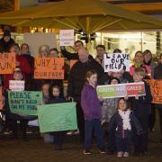 Protest against plans for Didcot Garden Town in 2017