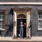 Theresa May in Downing Street this week
