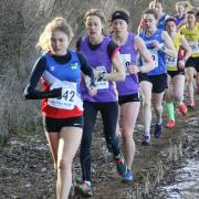 Radley’s Emma Huepfl (centre) on her way to finishing third during the fourth round at Adderbury Picture: Barry Cornelius