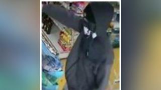 The image of the masked raider in the Premier Store, Wantage, released by police in April 2020 Picture: TVP