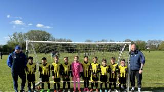 Harwell and Hendred Youth Football Club's U8 Blacks were given a new away kit