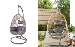 Aldi's Hanging Egg Chair is back in stock today, but be quick as it is expected to sell out! (Aldi)